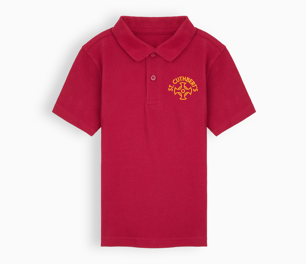 St Cuthberts Primary School Polo Shirt - Red