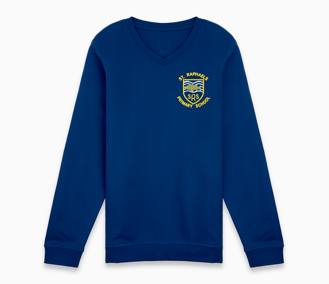 St Raphaels R C School V-Neck Sweatshirt - Royal Blue