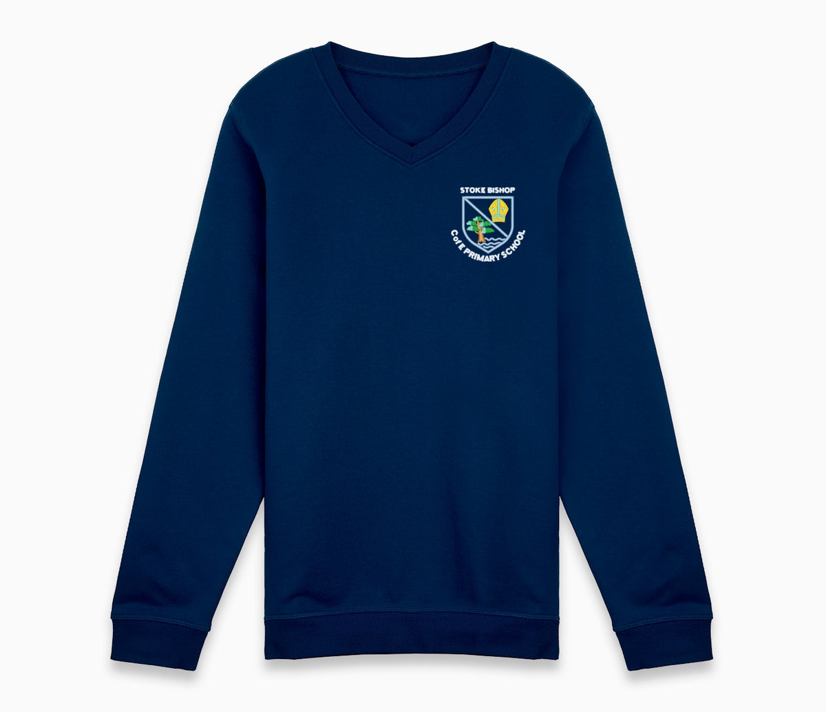 Stoke Bishop C of E Primary School V-Neck Sweatshirt - Navy – Andrew Hyde