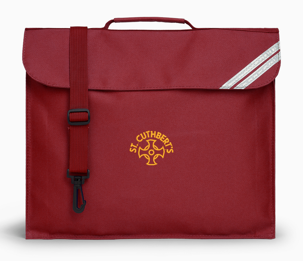 St Cuthberts Primary School Book Bag - Maroon
