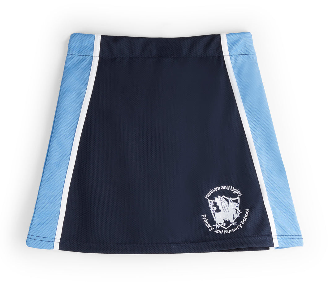 Henham and Ugley Primary School Panelled Skort - Navy/Sky