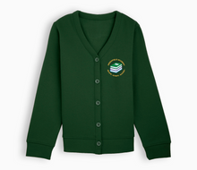 Load image into Gallery viewer, Greenfield Academy Cardigan - Bottle Green
