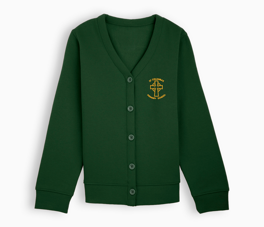 St Columba’s Primary School Cardigan - Bottle Green