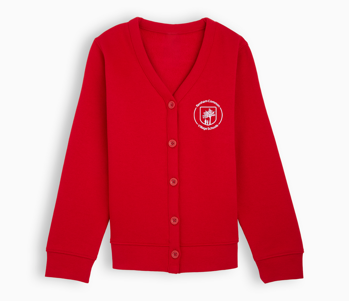 Farnham Common Junior School Cardigan Red Andrew Hyde