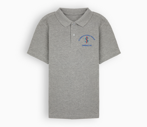 St Joseph's Catholic Primary School FOL Polo Shirt-Heather Grey with School logo