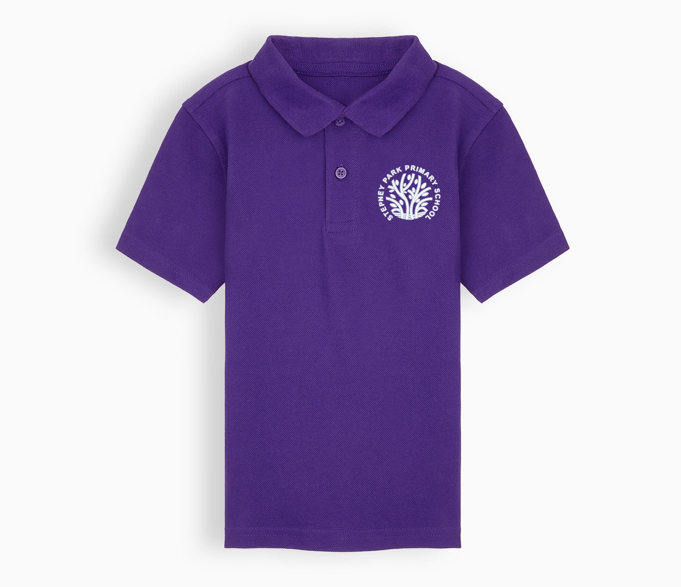 Stepney Park Primary School Polo Shirt Purple Andrew Hyde