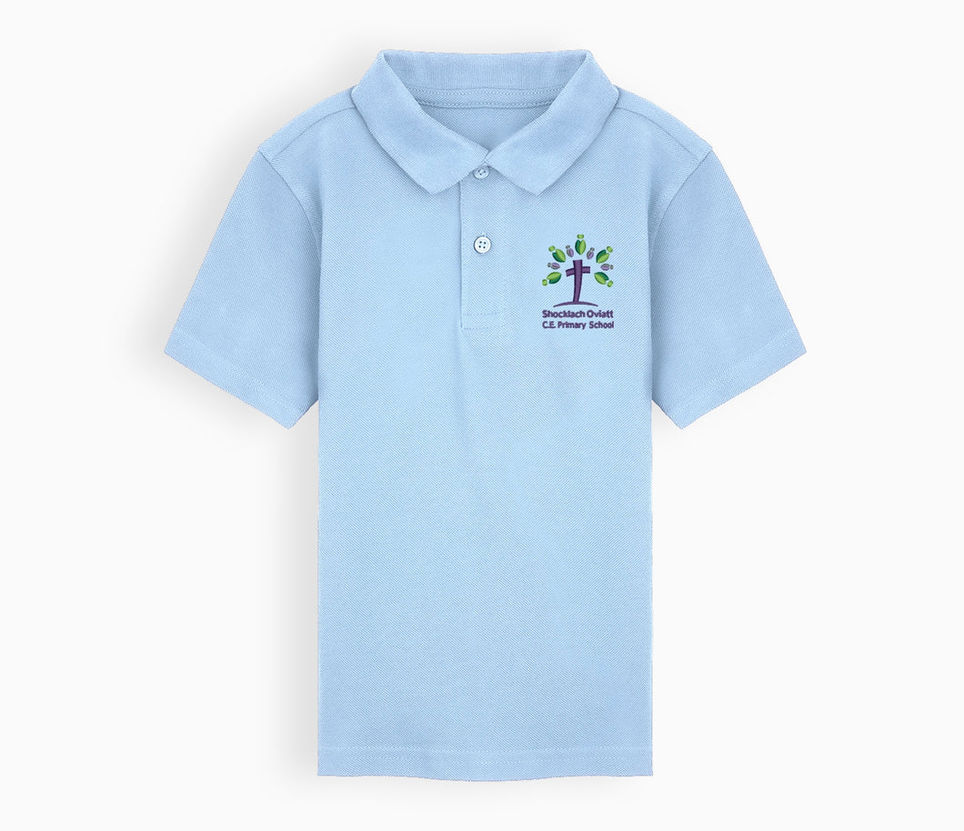 Shocklach Oviatt CE Primary School  Polo Shirt - Sky Blue