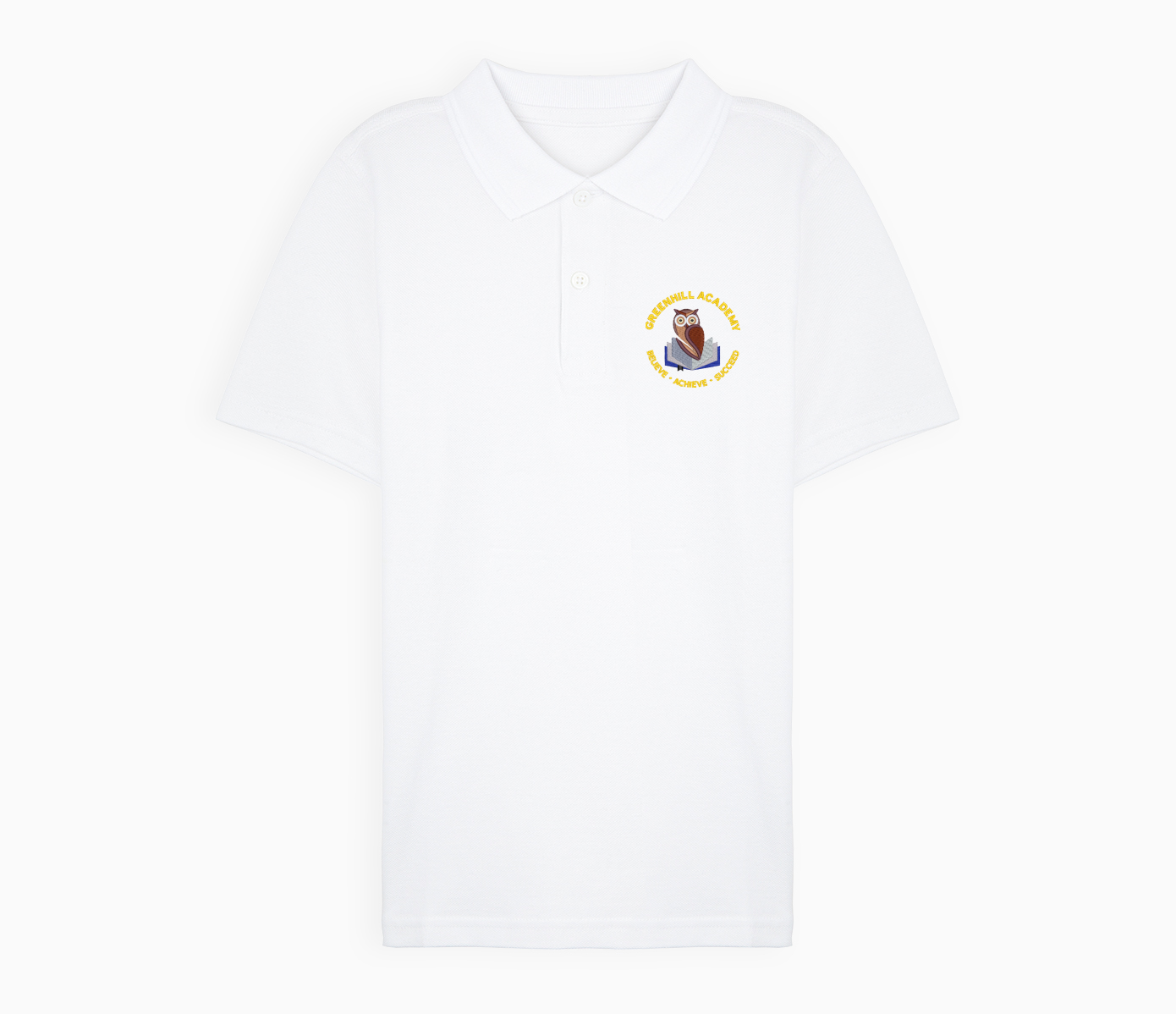 Greenhill Academy Polo Shirt - White – Andrew Hyde