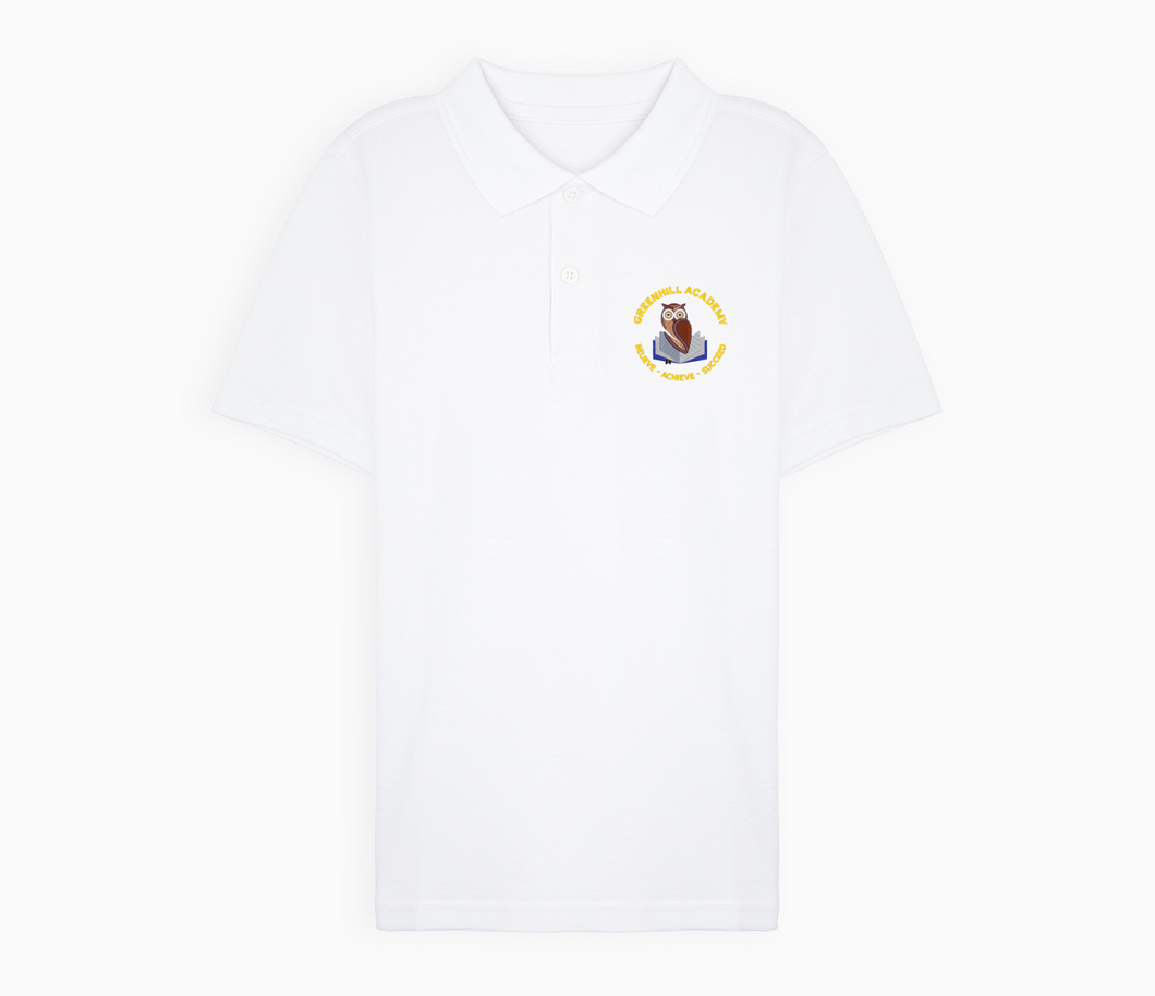 Greenhill Academy Polo Shirt - White