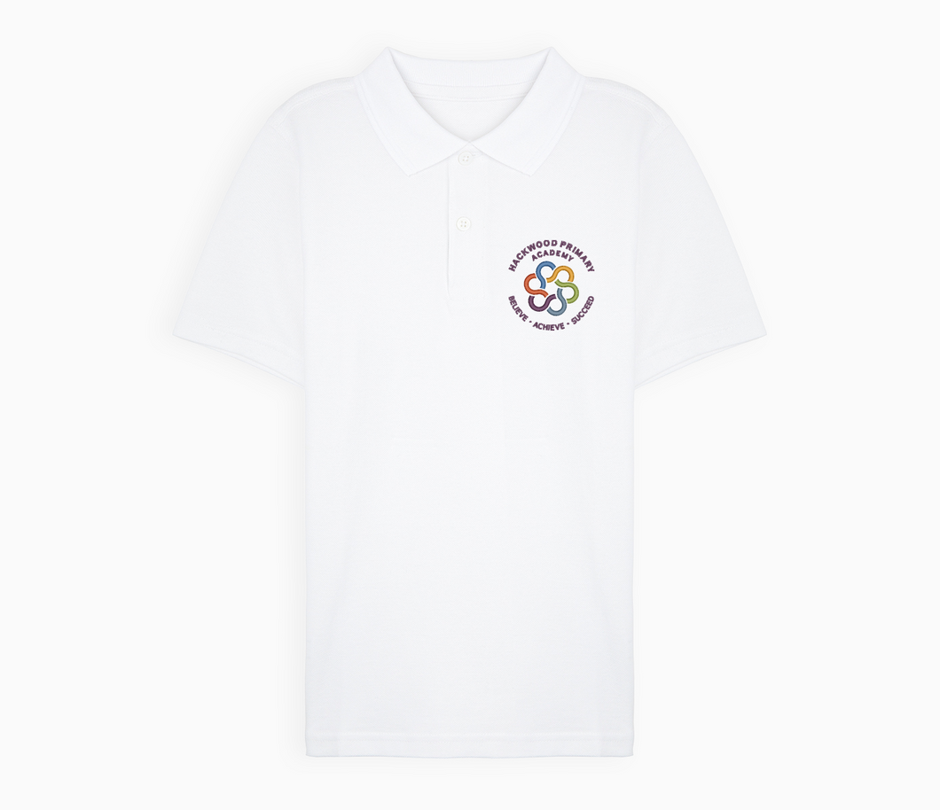 Hackwood Academy Polo Shirt - White