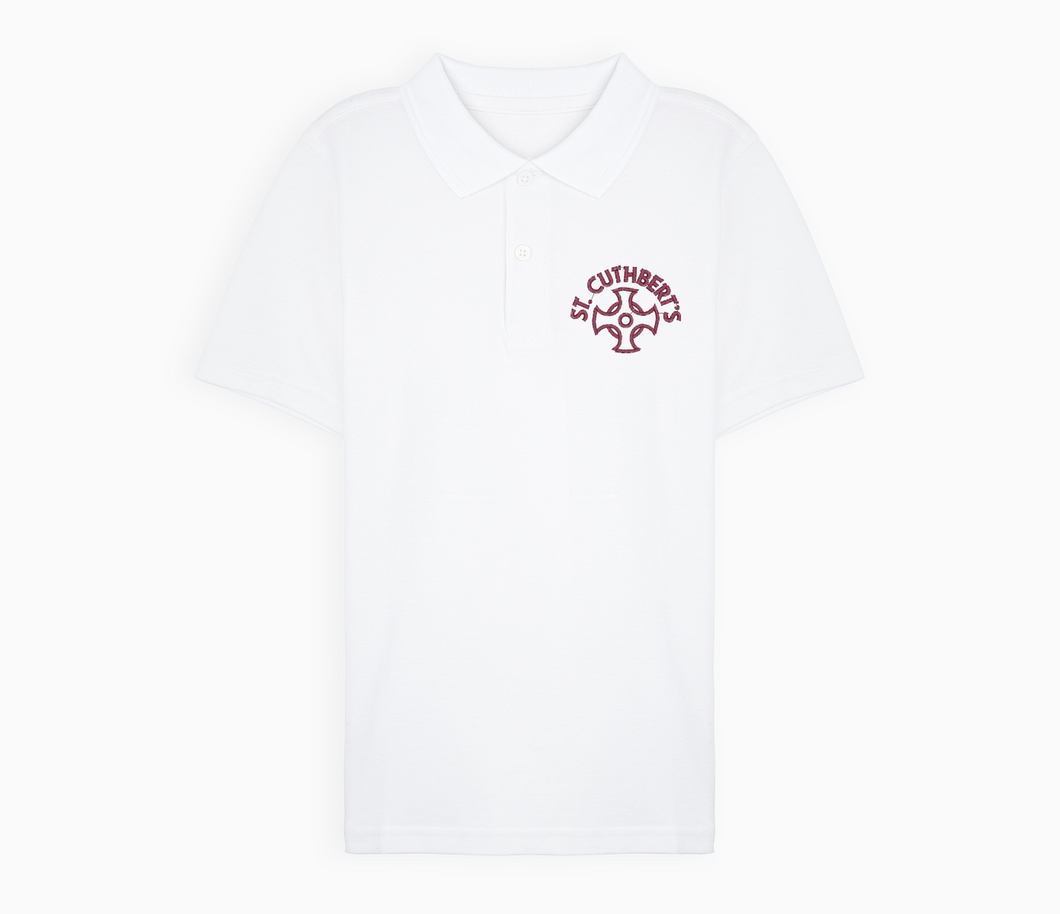 St Cuthberts Primary School Polo Shirt - White