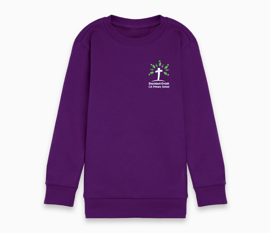 Shocklach Oviatt CE Primary School Sweatshirt - Purple