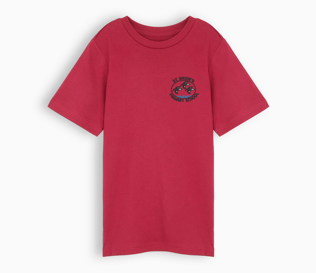 St Bride's Primary School T-Shirt - Red