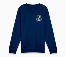 Load image into Gallery viewer, Stoke Bishop C of E Primary School V-Neck Sweatshirt - Navy
