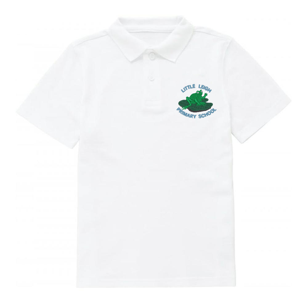 Little Leigh Primary School Polo Shirt - White