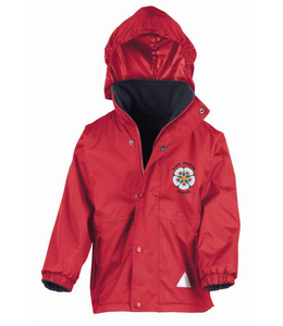 Kirk Fenton Parochial Primary School Waterproof Jacket - Red/Navy